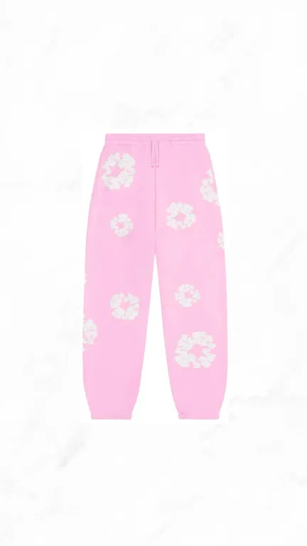 Denim Flower Sweatpants