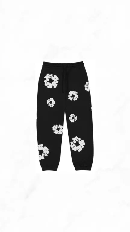Denim Flower Sweatpants