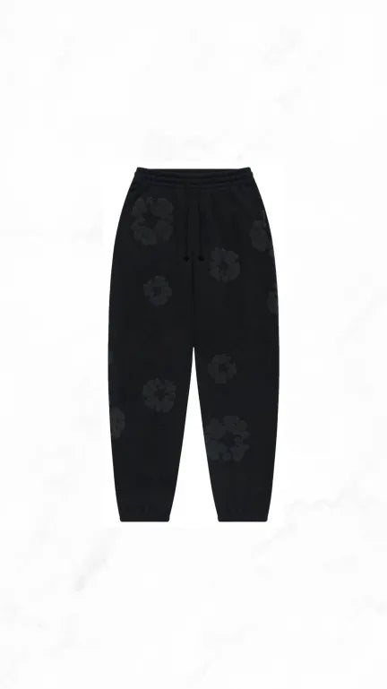 Denim Flower Sweatpants