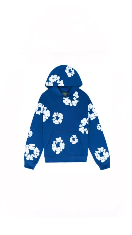 Denim Flower Hoodie