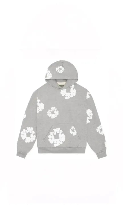 Denim Flower Hoodie